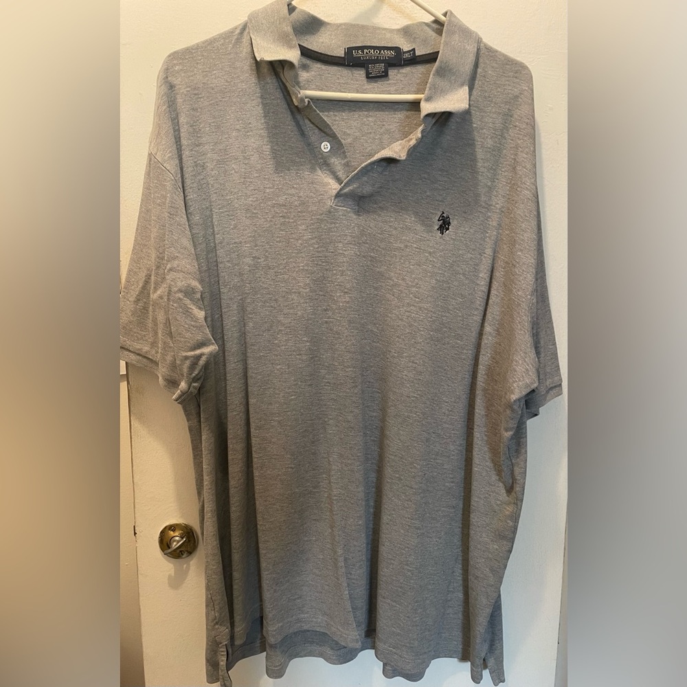 US Polo Assn grey polo shirt Men 2XL